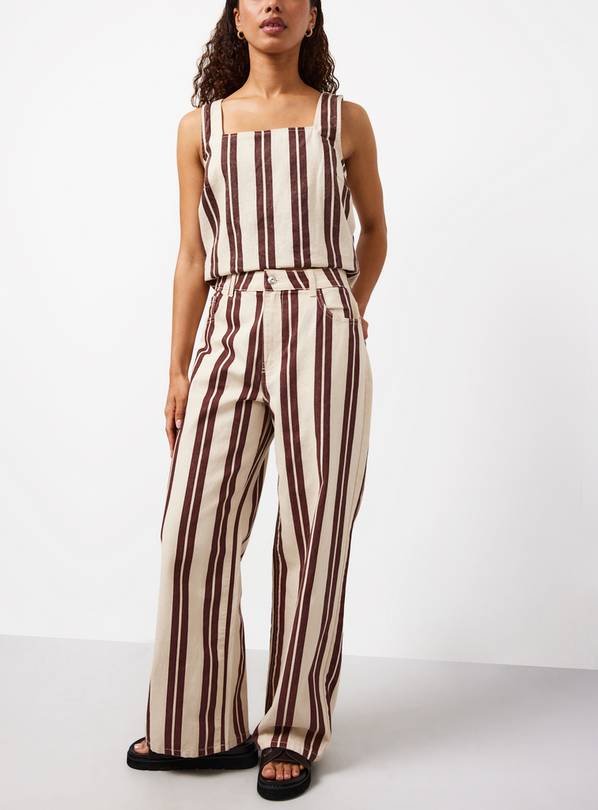 Rust Stripe Wide Leg Co-ord Jeans 18S